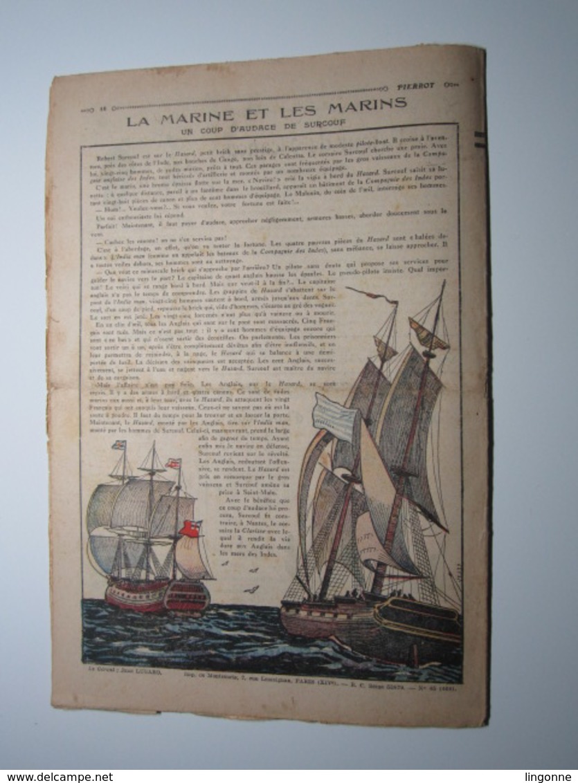 11 Novembre 1934 PIERROT JOURNAL DES GARÇONS 25Cts - Pierrot
