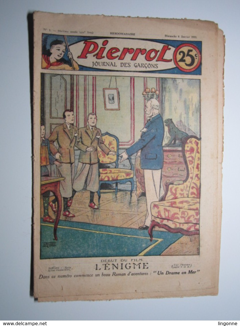 06 Janvier 1935 PIERROT JOURNAL DES GARÇONS 25Cts - Pierrot