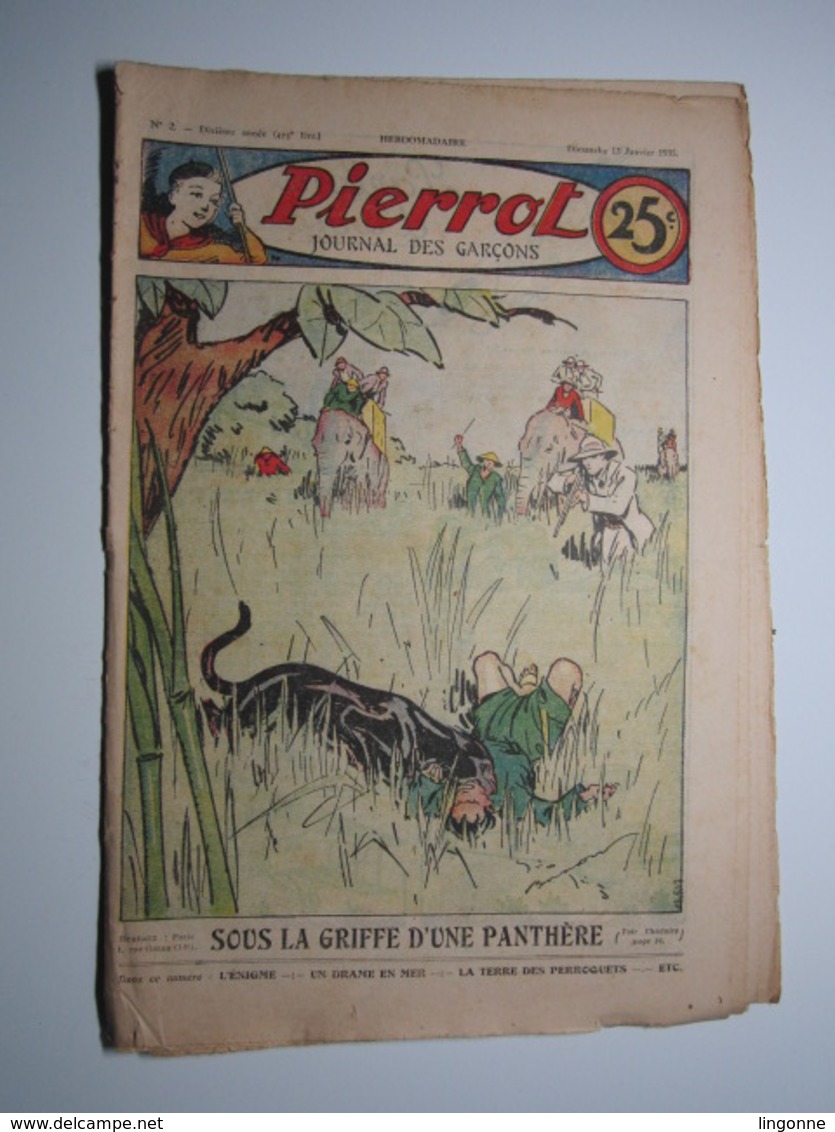 13 Janvier 1935 PIERROT JOURNAL DES GARÇONS 25Cts - Pierrot