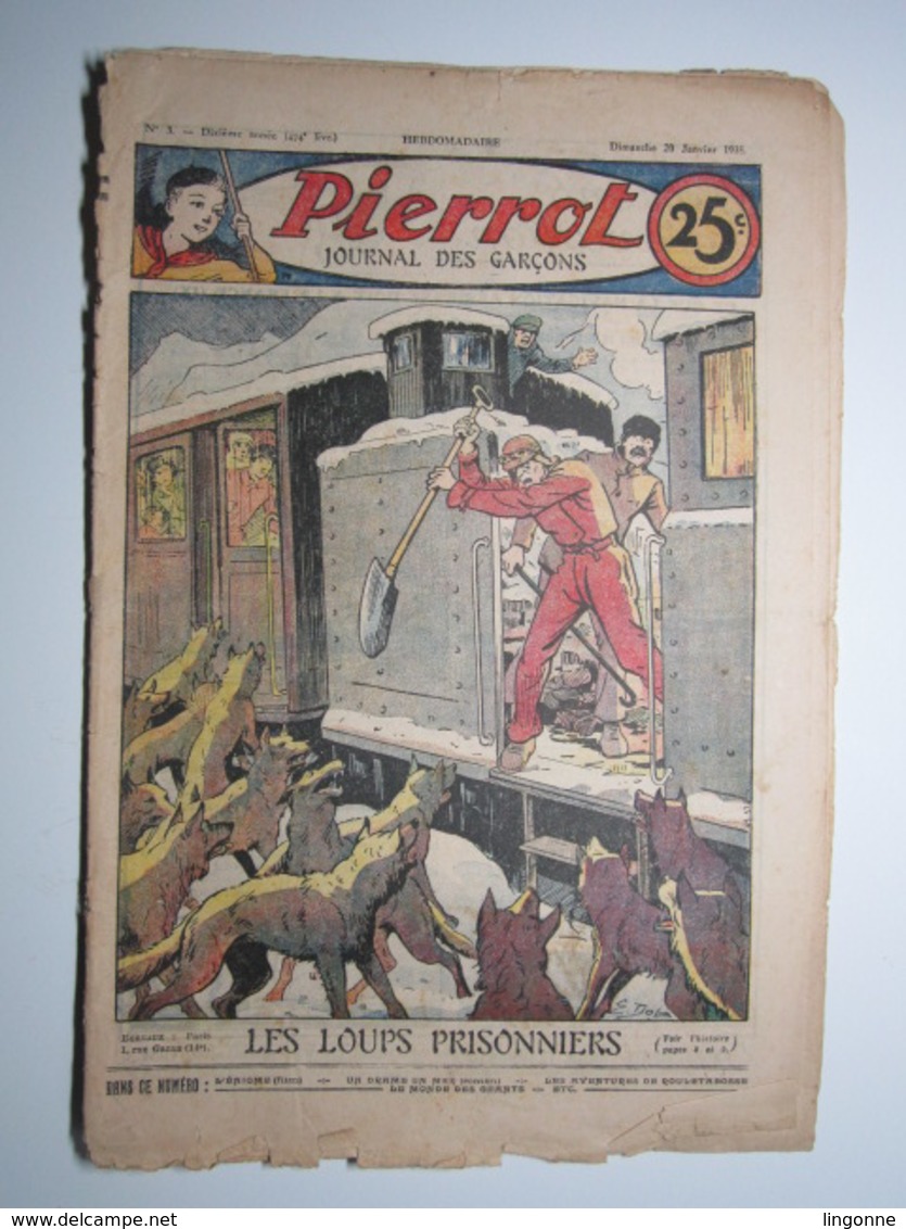 20 Janvier 1935 PIERROT JOURNAL DES GARÇONS 25Cts - Pierrot