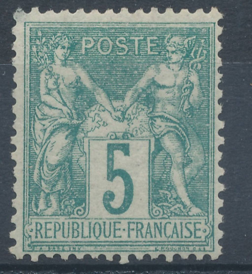 N°64 TIMBRE NEUF* SIGNE. - 1876-1878 Sage (Type I)