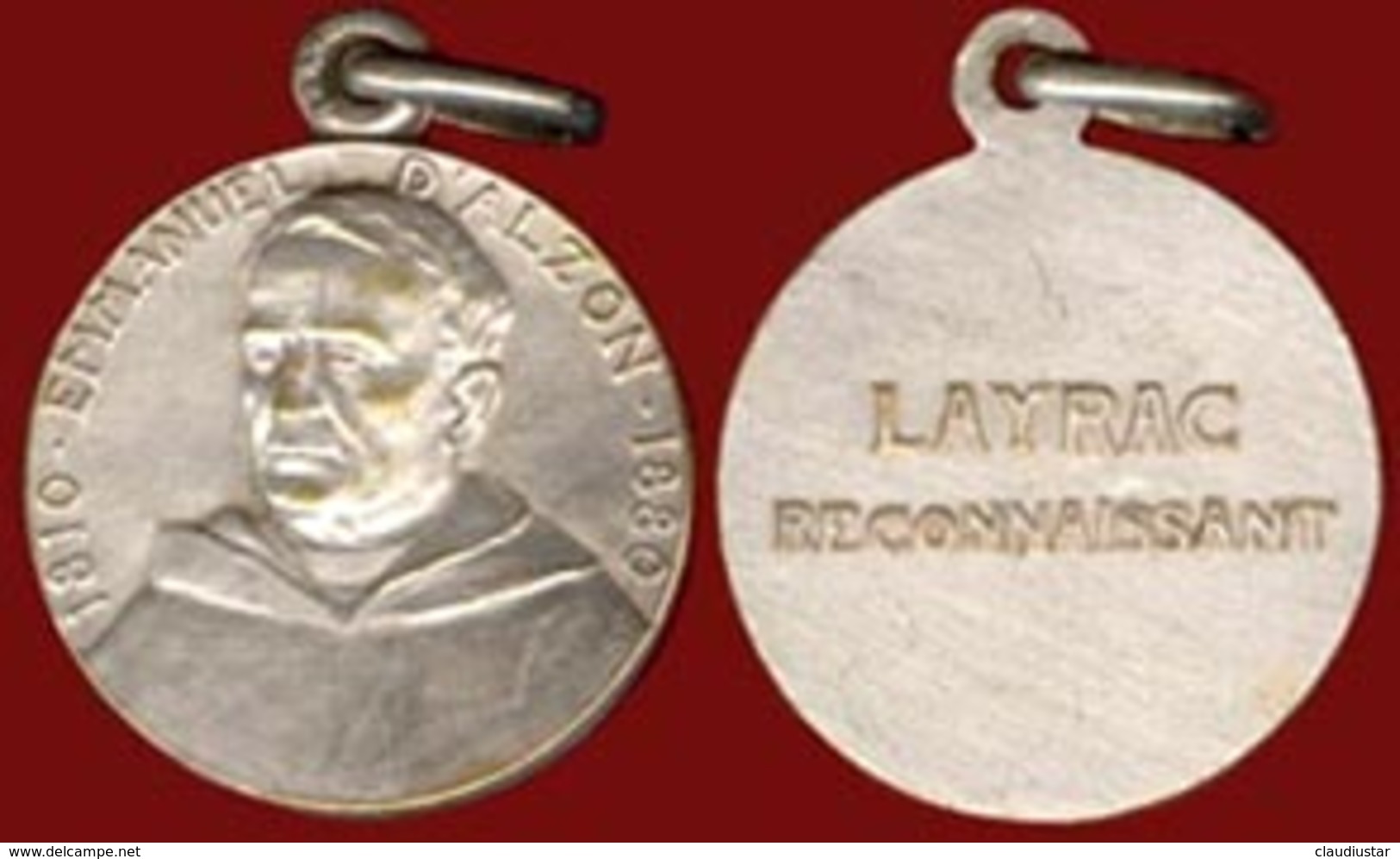 ** MEDAILLE  EMMANUEL  D' ALZON  1810 - 1880  -  LAYRAC ** - Religion & Esotericism