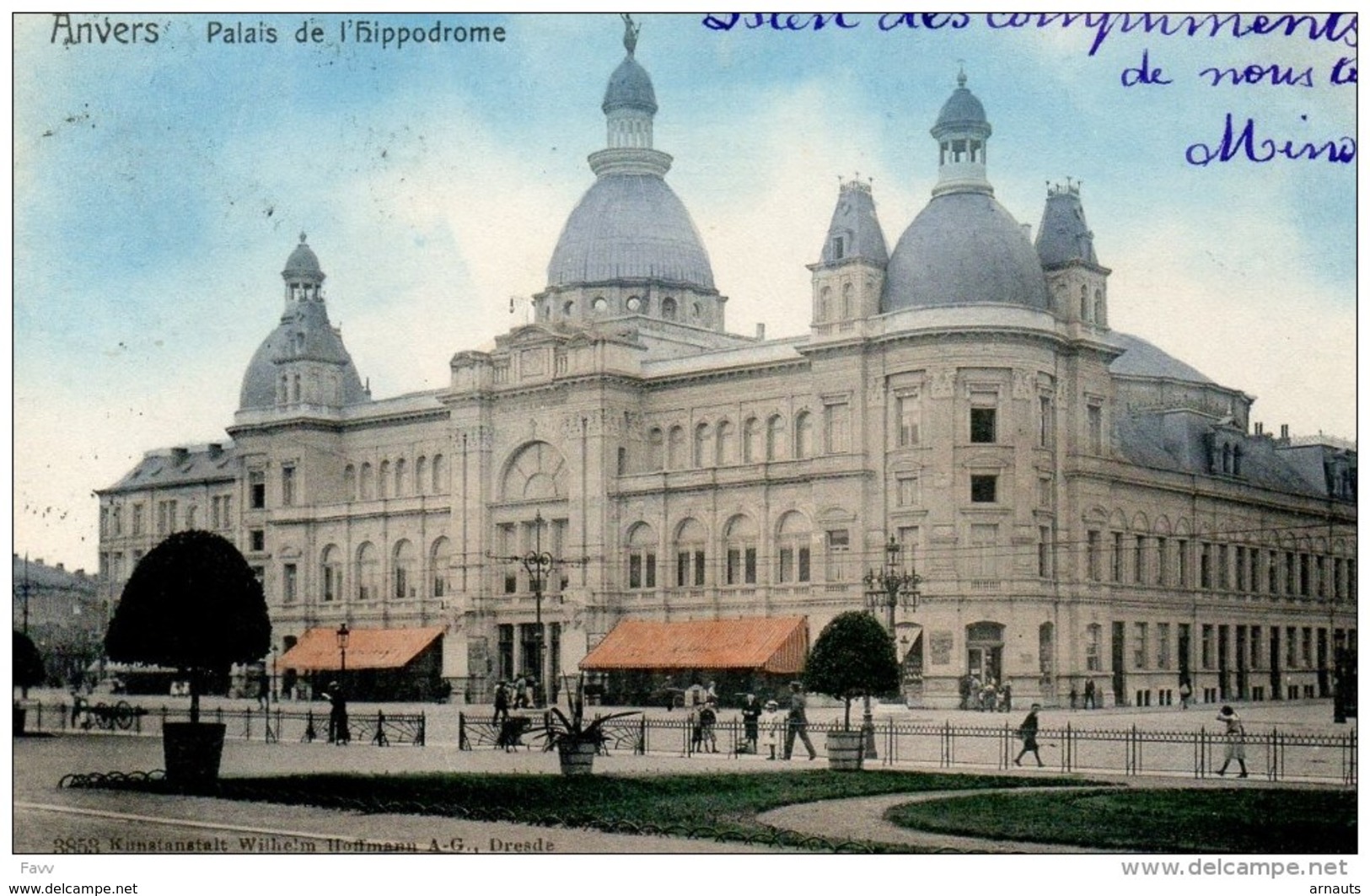 Anvers Antwerpen Palais L'hippodrome Editeur Wilhem Hoffman Dresde 3853 Kleur Couleur - Grobbendonk