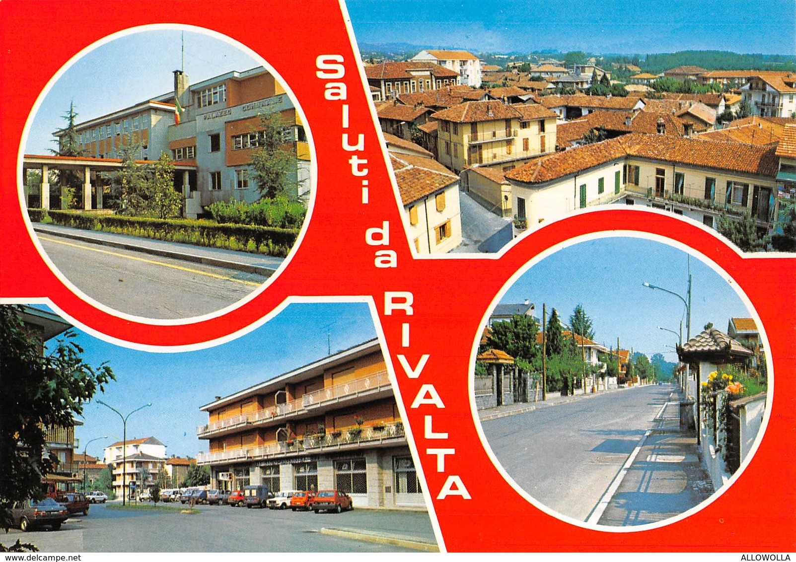 3479 " SALUTI DA RIVALTA "4 VEDUTE-CART. POST. ORIG. NON SPED. - Greetings From...