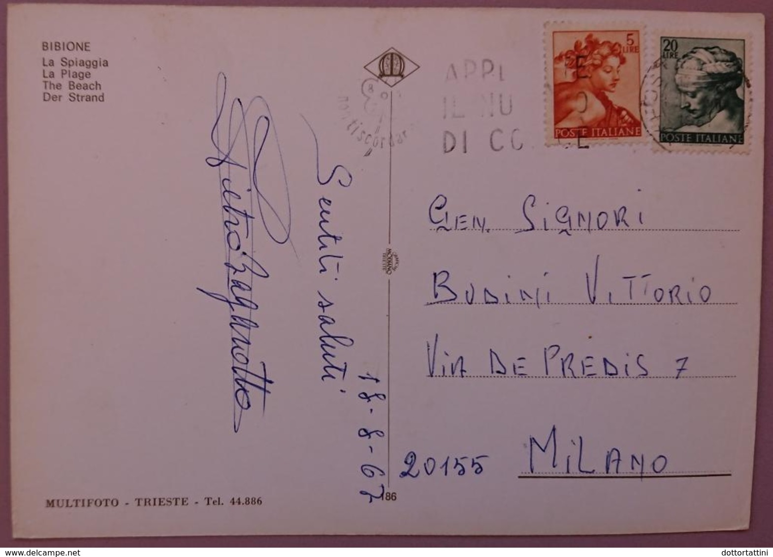 BIBIONE (Venezia) - La Spiaggia - Vg 1967  V2 - Venetië (Venice)