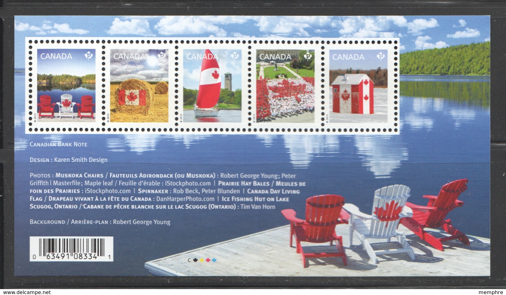 2013Canadian Pride - Flag  Souvenir Sheet Of 5 Different Sc 2611 - Ongebruikt