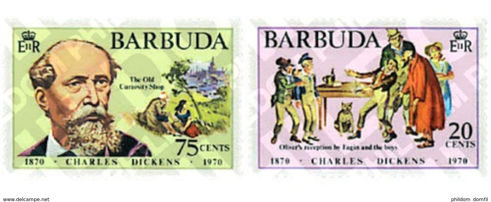 Ref. 38926 * MNH * - BARBUDA. 1970. CENTENARY OF THE DEATH OF CHARLES DICKENS . CENTENARIO DE LA MUERTE DE CHARLES DICKE - Barbuda (...-1981)