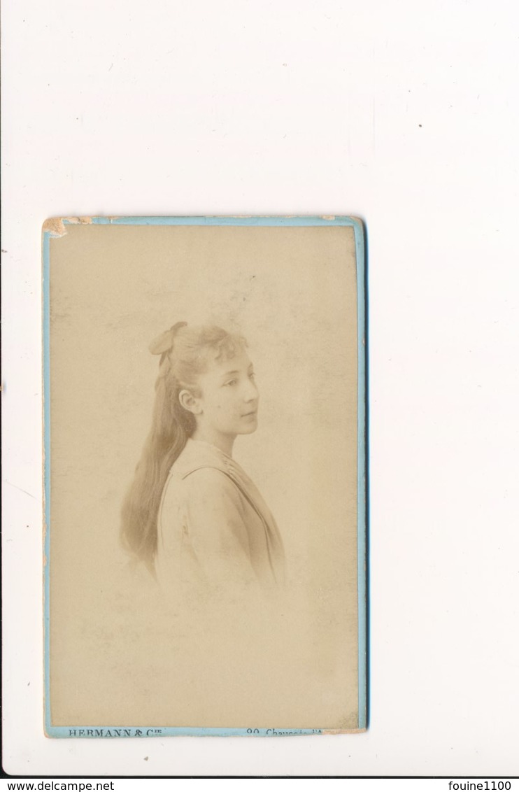 CDV Photo Portrait De Femme  Photographe Pesme  Hermann 20 Chaussée D'antin Paris - Anciennes (Av. 1900)