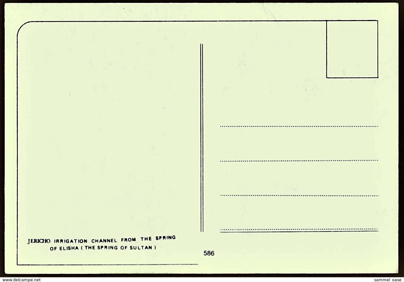 Jericho  -  Irrigation Channel From The Spring Of Elisha  -  Ansichtskarte Ca.1970   (10762) - Palästina