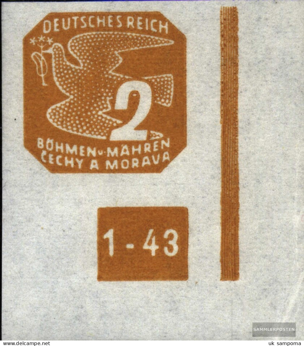 Bohemia And Moravia 117 With Plate Number Unmounted Mint / Never Hinged 1943 Newspaper Brand - Neufs