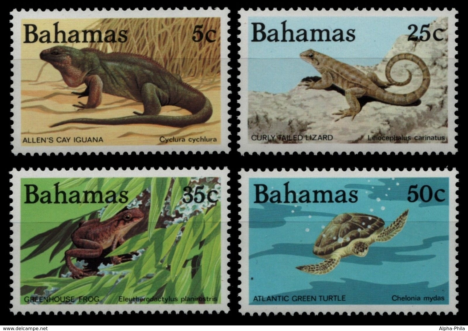 Bahamas 1984 - Mi-Nr. 575-578 ** - MNH - Reptilien, Amphibien - Bahamas (1973-...)