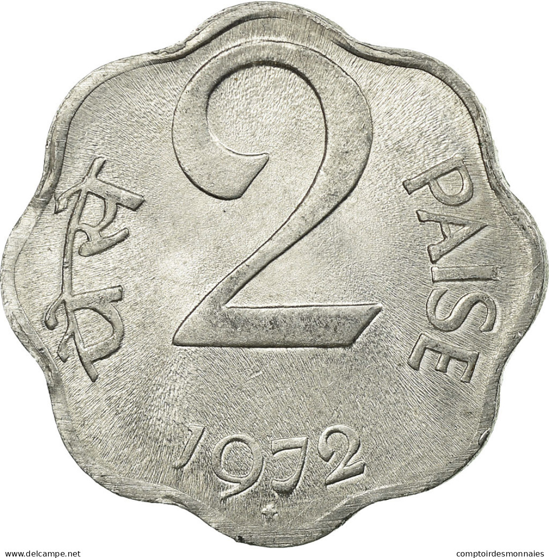 Monnaie, INDIA-REPUBLIC, 2 Paise, 1972, TTB, Aluminium, KM:13.6 - Inde