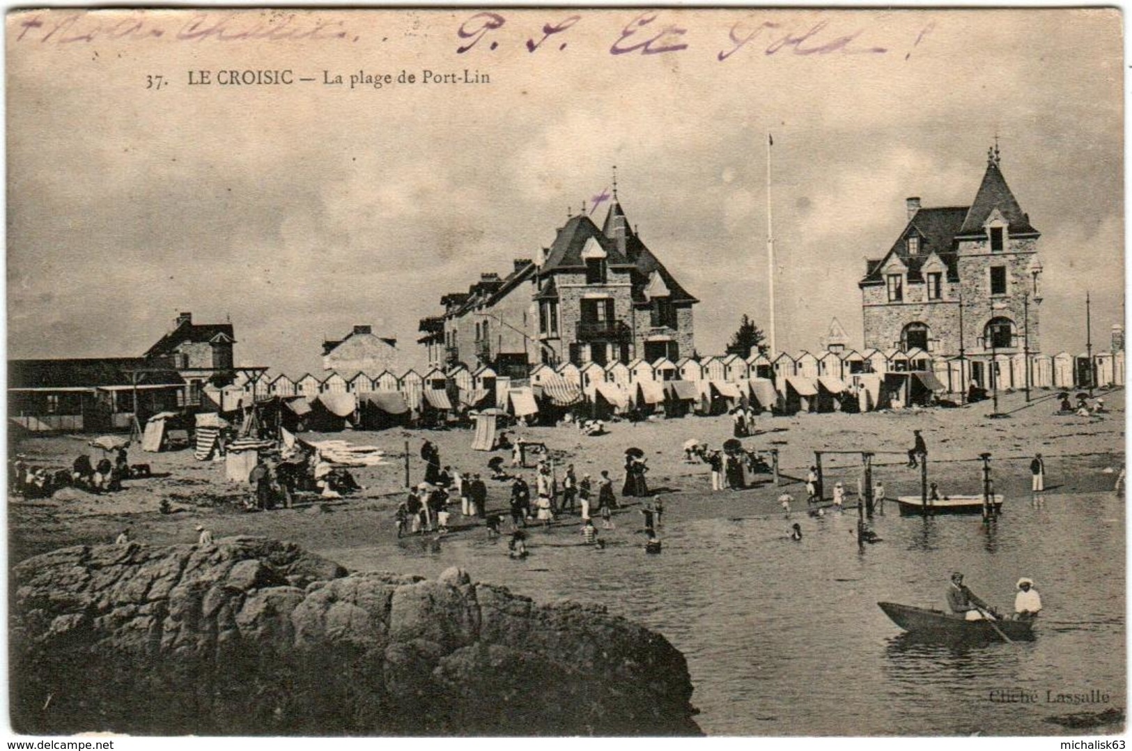 6ZE 24 CPA - LE CROISIC - LA PLAGE DE PORT LIN - Le Croisic