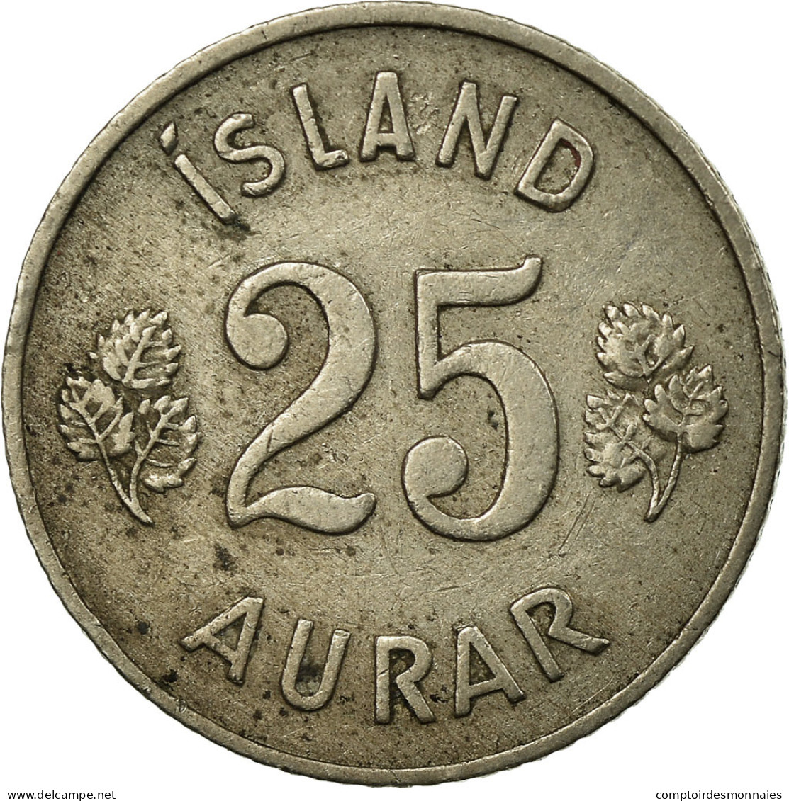 Monnaie, Iceland, 25 Aurar, 1946, TB+, Copper-nickel, KM:11 - Islande