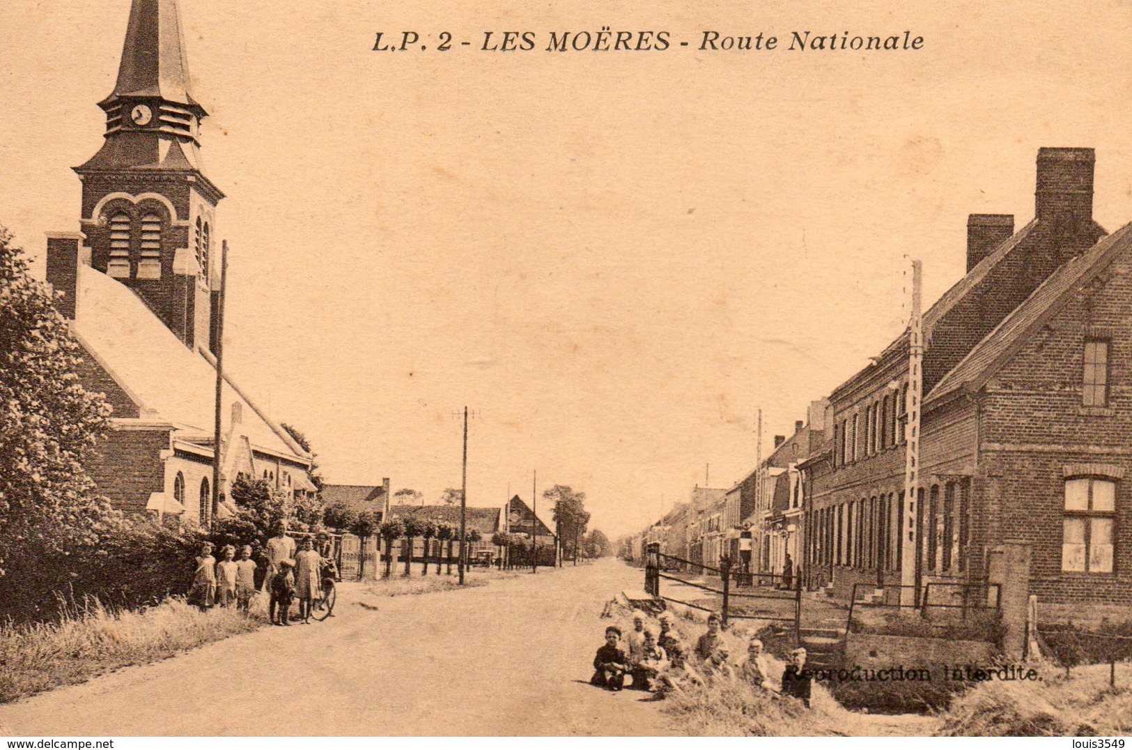 Les  Moêres -    Route  Nationale. - Autres & Non Classés