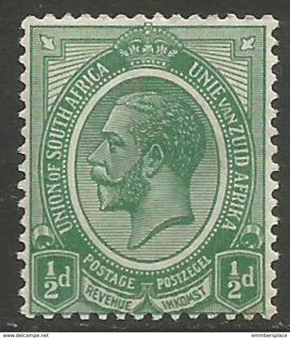 South Africa - 1913 King George V 1/2d Blue-green MNH **  SG 3b  Sc 2b - Unused Stamps