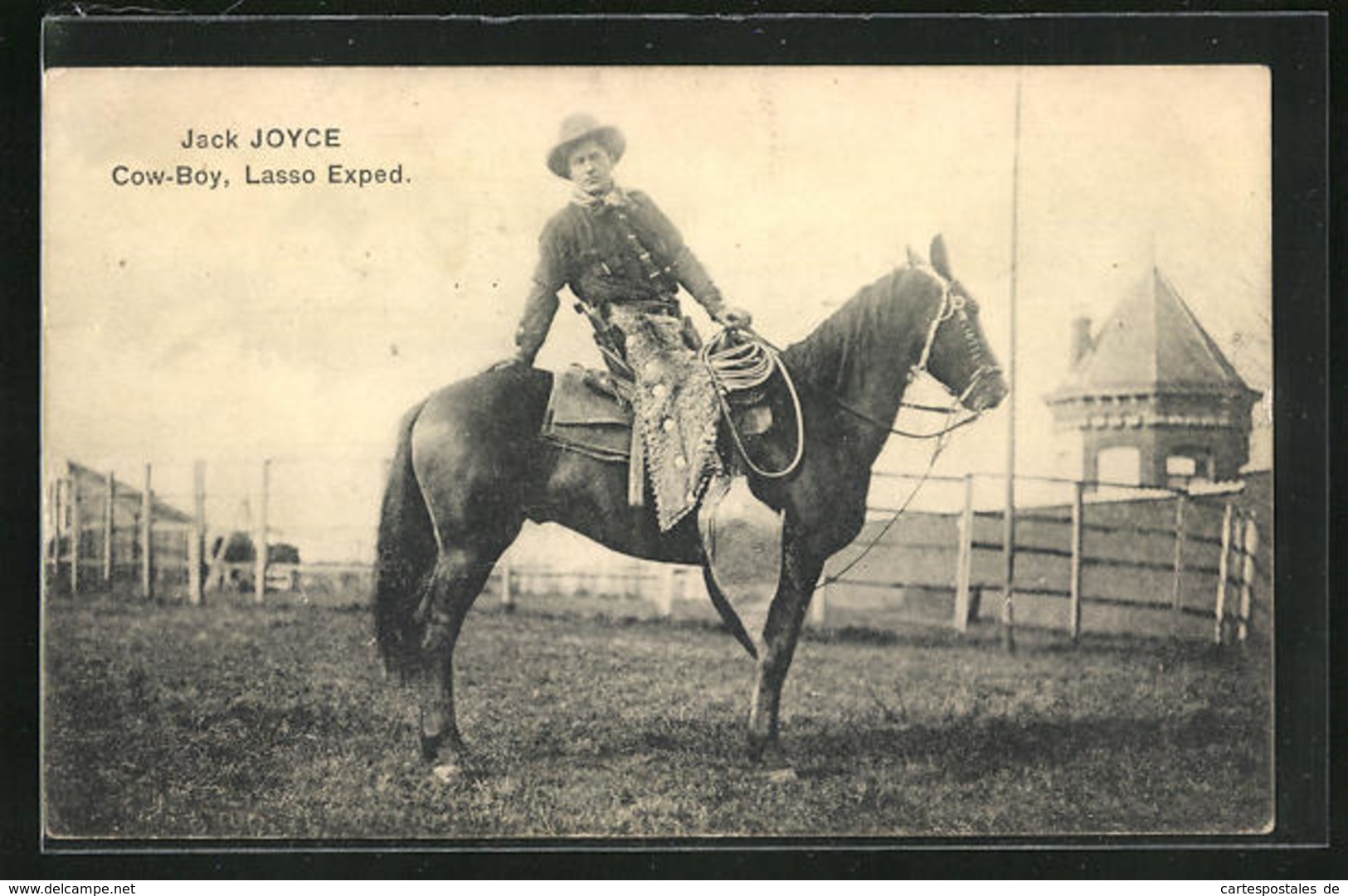 AK Cowboy Jack Joyce Mit Lasso Auf Seinem Pferd - Indianer