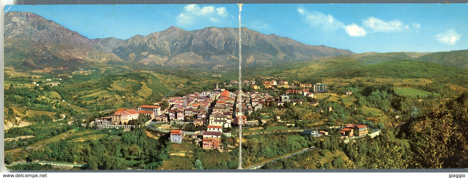 °°° Cartolina N. 41 Amatrice Panorama E Veduta Del Monte Gorzano Doppia Viaggiata °°° - Rieti