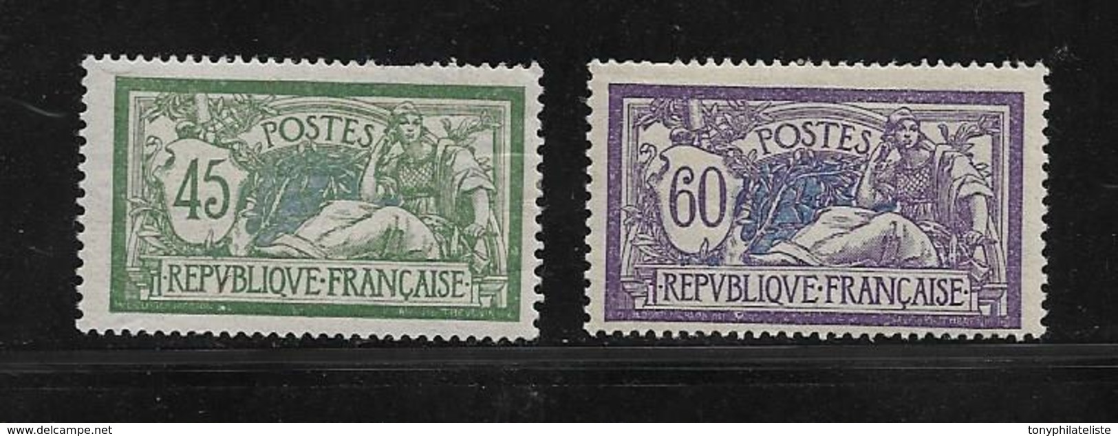 France Type Merson De 1907 N°143 Et 144  Neufs * Cote 36€ - 1900-27 Merson