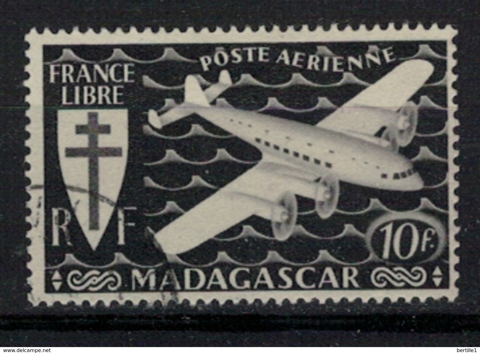 MADAGASCAR           N°  YVERT      PA 58    OBLITERE       ( O   3/53 ) - Airmail