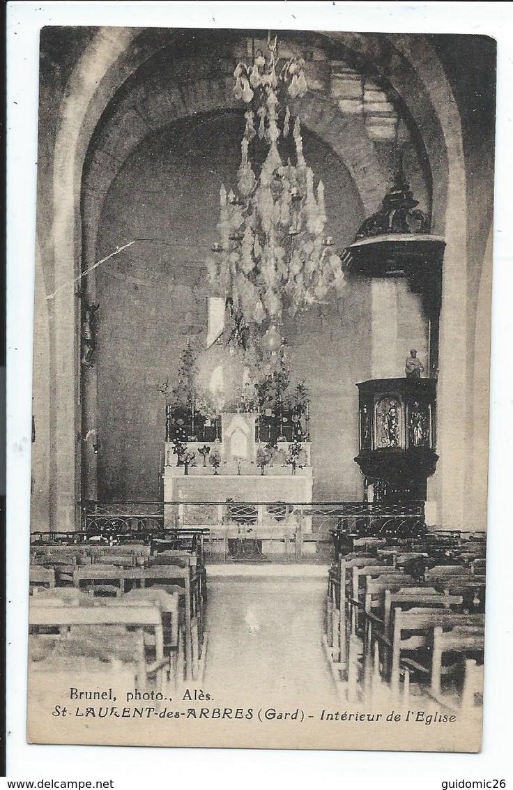 Saint Laurent Des Arbres , Interieur De L'eglise ,st Laurent - Other & Unclassified