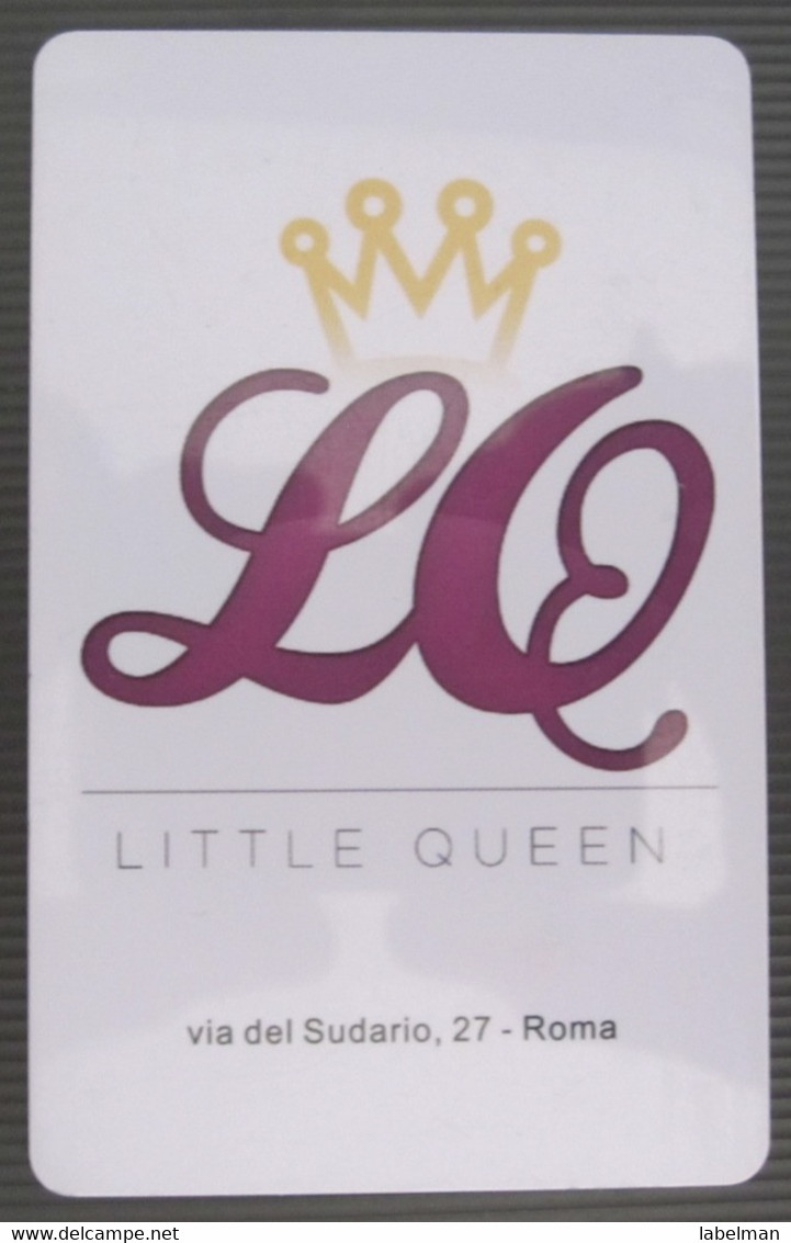 MISC HOTEL MOTEL INN PENSION MOTOR HOUSE RESIDENCE LITTLE QUEEN ROMA ITALY KEY CARD - Etiketten Van Hotels