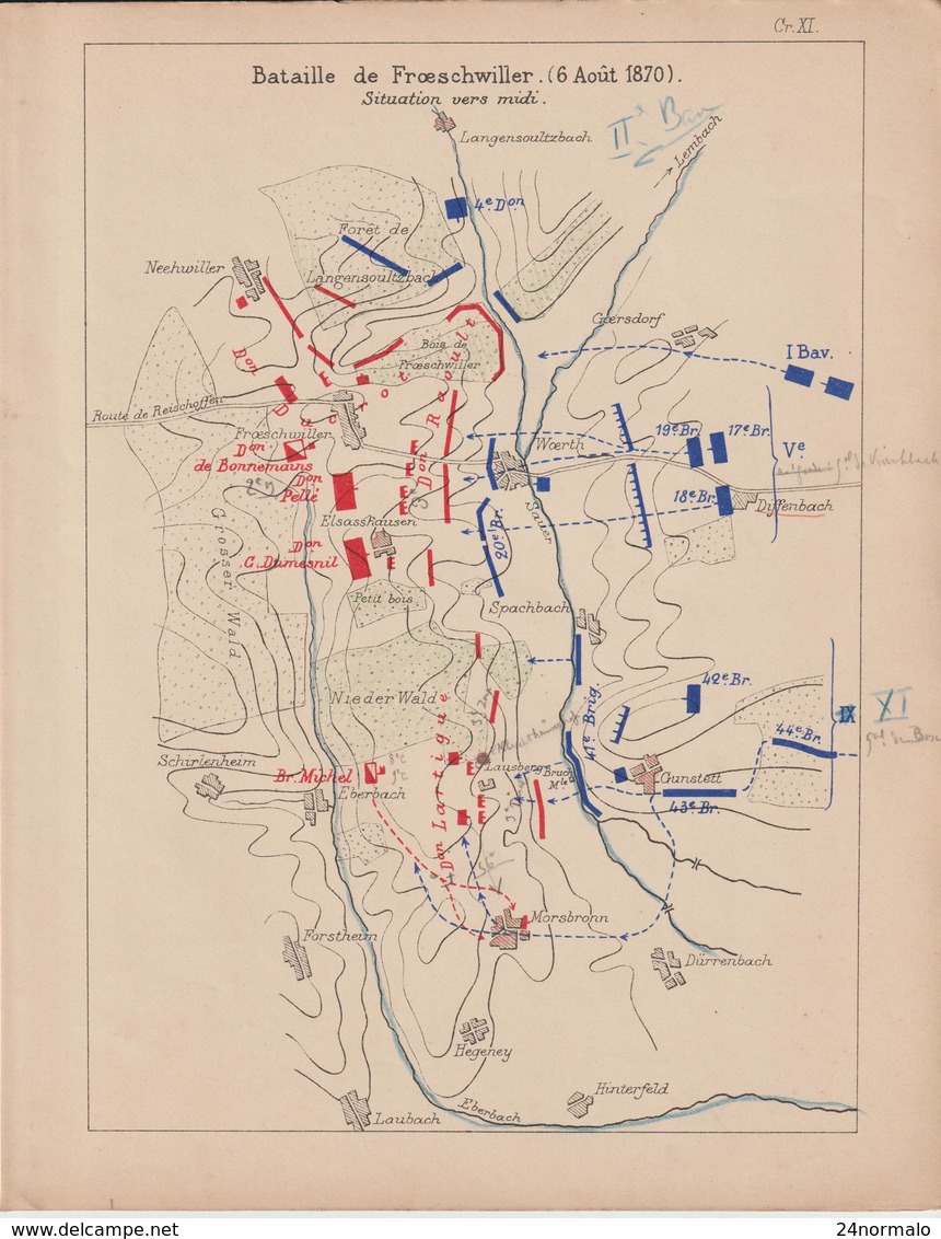 Guerre 1870-71 : 11 Bataille De Froeschwiller 6 Août - Documents Historiques