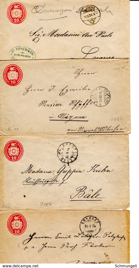 7Briefe / Ganzsachen Aud Der Zeitspanne 1872-1938 - Briefe U. Dokumente