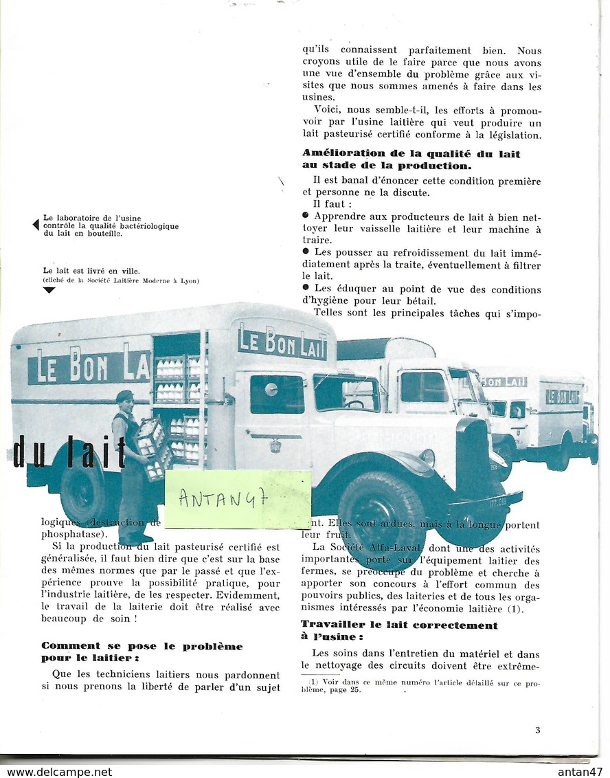 Revue 1953 ALFA-LAVAL Des Laiteries / 26 Pages / 55 GENOT à ETAIN /08 LOEVENBRUCK à MARGUT / 54 CAILLET à VILLERUPT - 1900 – 1949