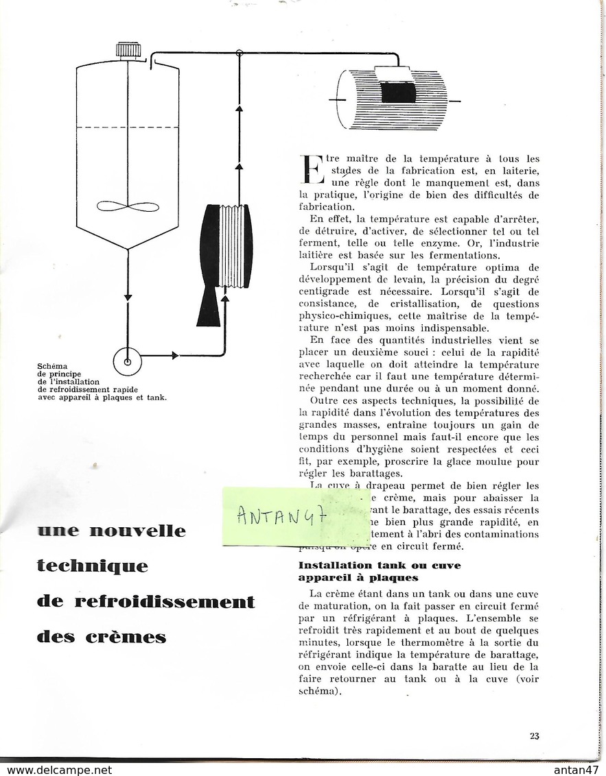 Revue 1953 ALFA-LAVAL des Laiteries / 26 pages / 55 GENOT à ETAIN /08 LOEVENBRUCK à MARGUT / 54 CAILLET à VILLERUPT