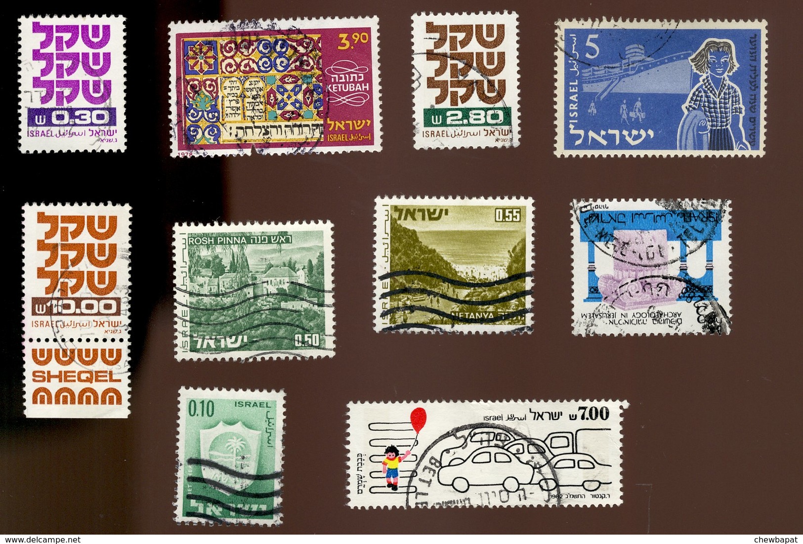 Israel - Lot N° 1 De 10 Timbres - Colecciones & Series