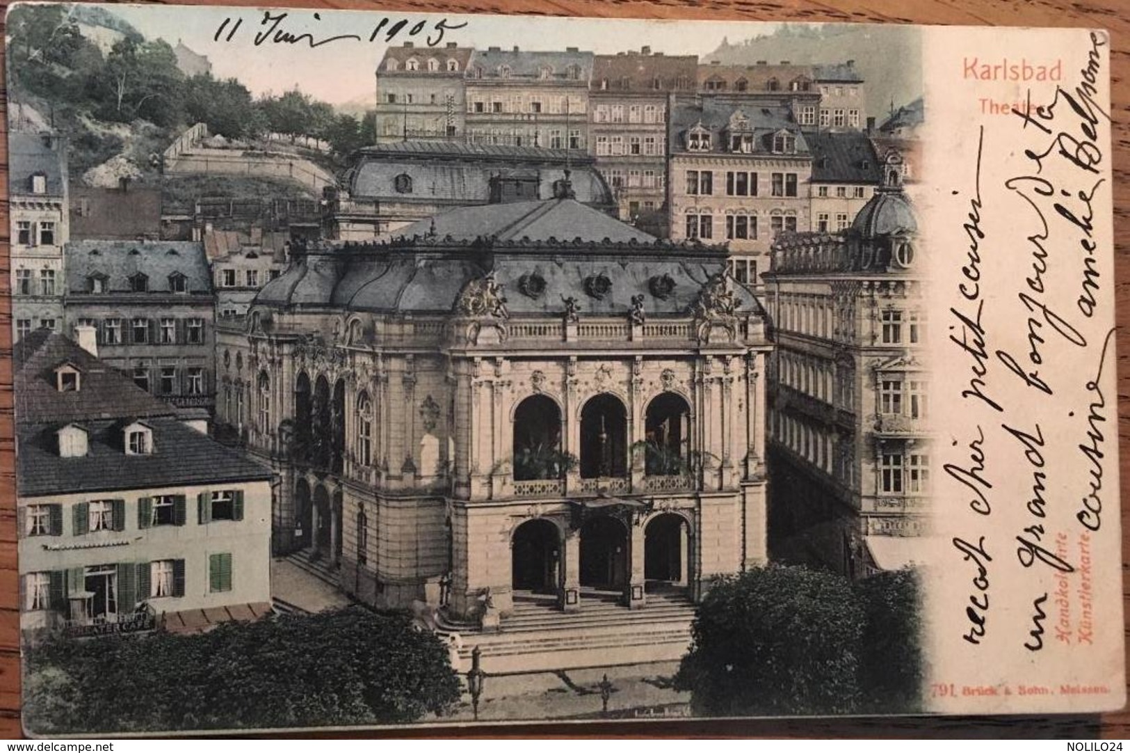 CPA ,  Karlsbad Theater ( Karlovy Vary, Carlsbad) écrite En 1905 (timbre Enlevé) - Repubblica Ceca