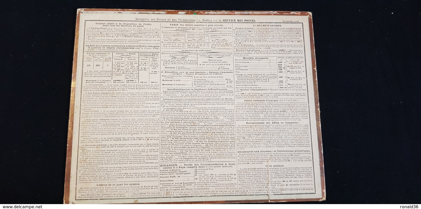 Grand CALENDRIER PTT ALMANACH 1887 Des Postes Et Télégraphes / Illustration ST PAUL SUR LE CHEMIN DE DAMAS Syrie - Formato Grande : ...-1900