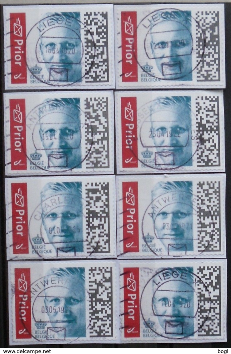 België 2019 Koning Filip 8 Zegels (zelfklevend) - Used Stamps