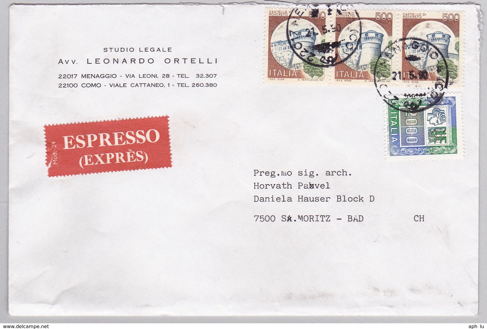 Brief In Die Schweiz (br5850) - 1991-00: Poststempel