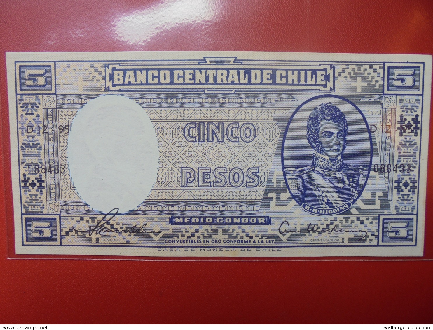 CHILI 5 PESOS 1958-59 PEU CIRCULER/NEUF - Chile