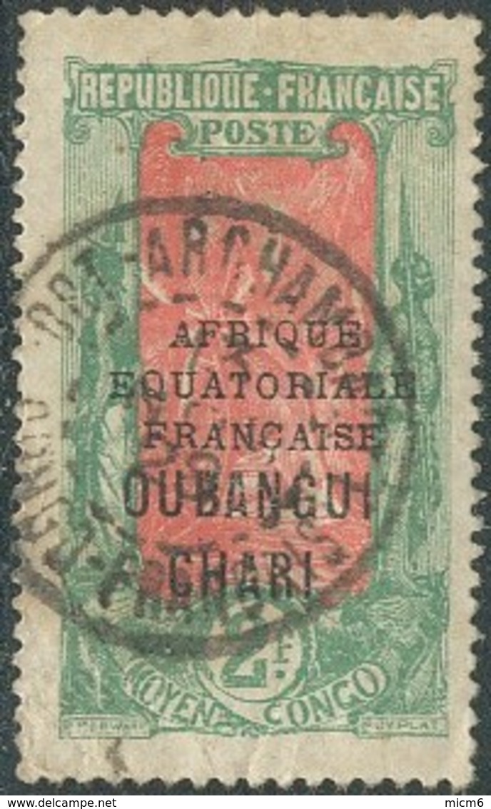 Oubangui-Chari-Tchad - Fort-Archambault / Congo Français Sur N° 61 (YT) N° 58 (AM). Oblitération. - Oblitérés