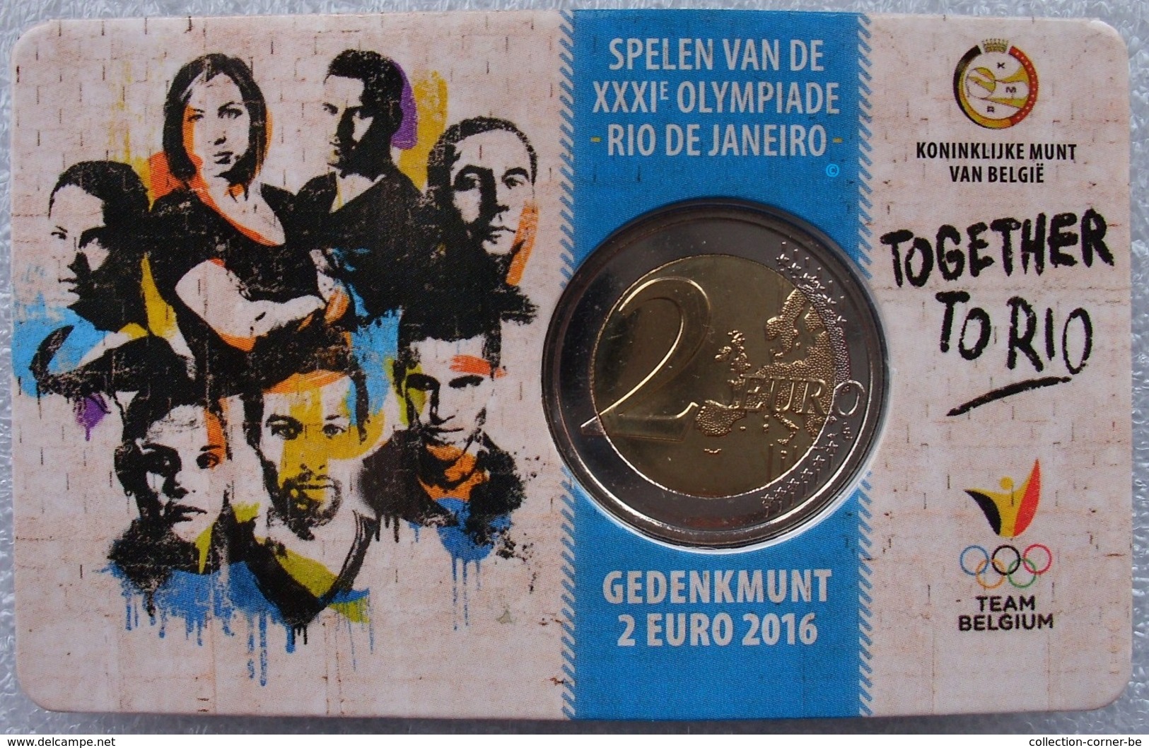 Belgie 2 Euro 2016, Olympische Spelen Rio In Coincard, Fr/nl - België