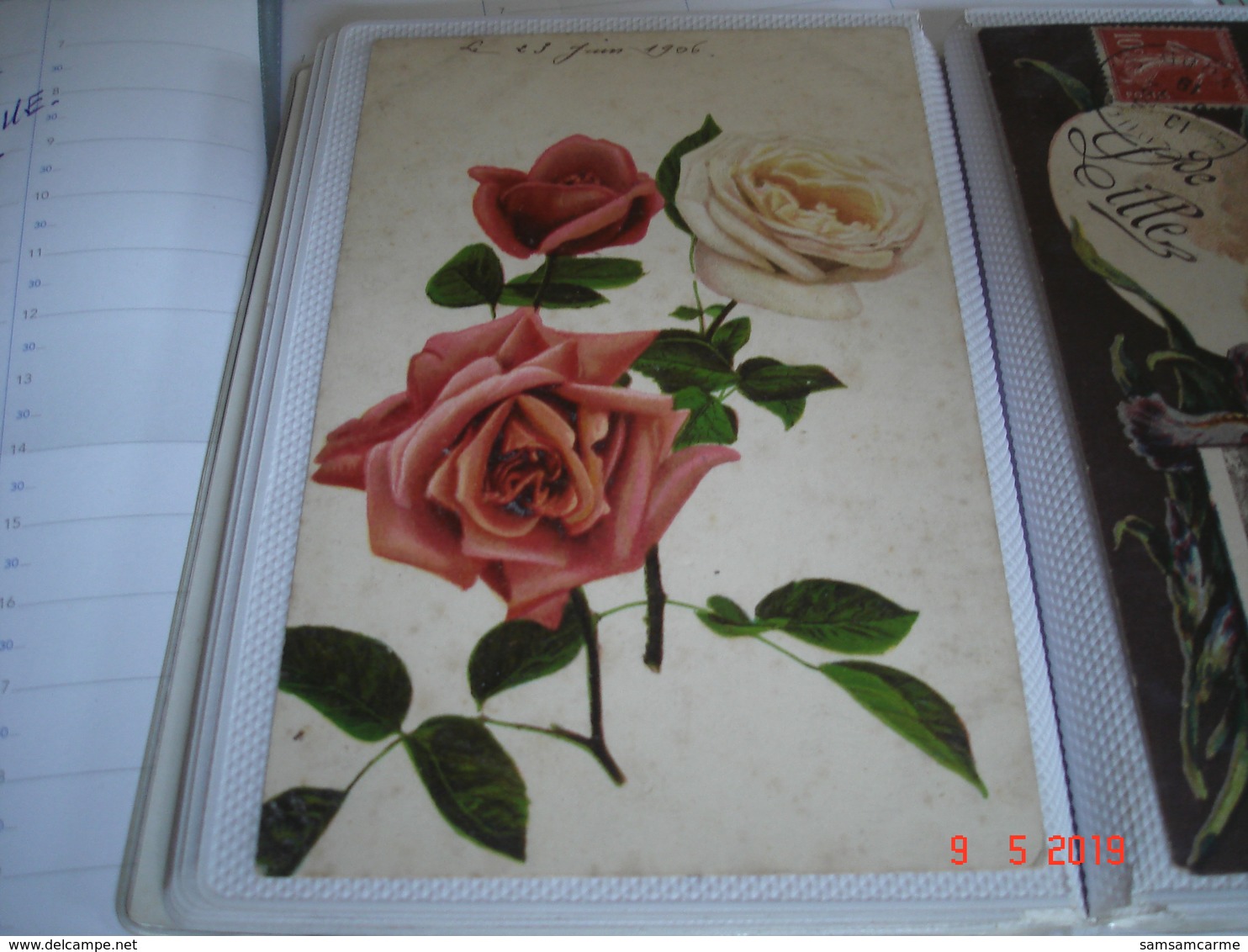 MINI ALBUM CONTENANT CARTES POSTALES ANCIENNES DE SOUHAITS