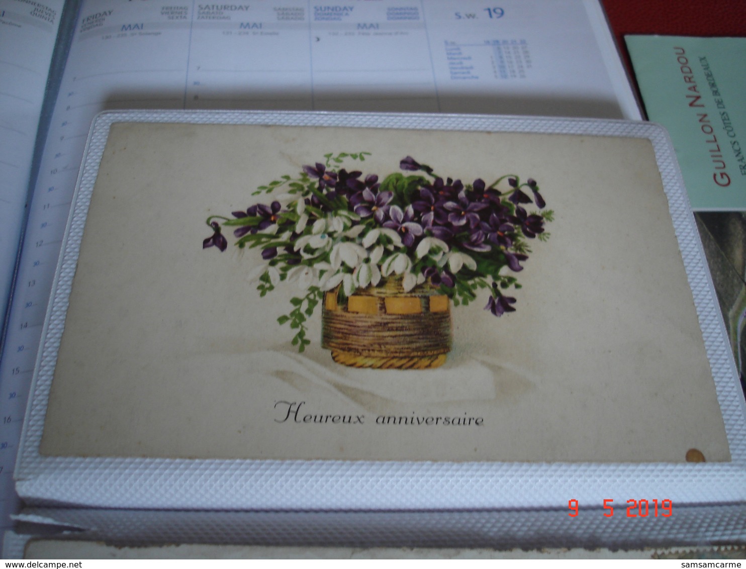 MINI ALBUM CONTENANT CARTES POSTALES ANCIENNES DE SOUHAITS