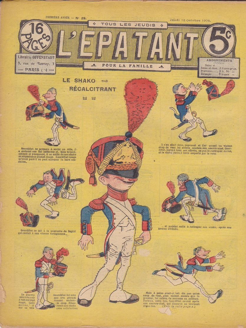 Bd – Rare – L’Epatant – Première Année – N° 28 15 Octobre 1908 - Andere Tijdschriften