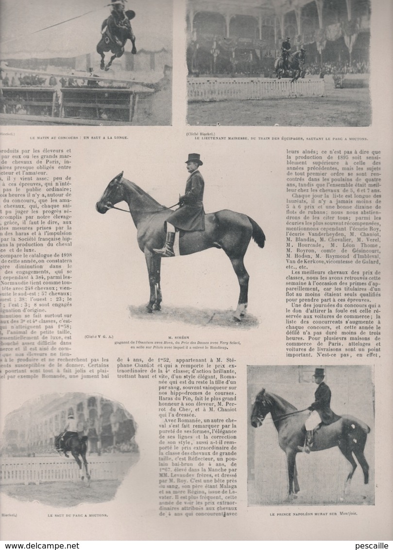 LA VIE AU GRAND AIR 15 04 1899 - HOCKEY SUR GAZON - CONCOURS HIPPIQUE - COURSE PARIS ROUBAIX - NICE REGATES VOILE AVIRON - Magazines - Before 1900