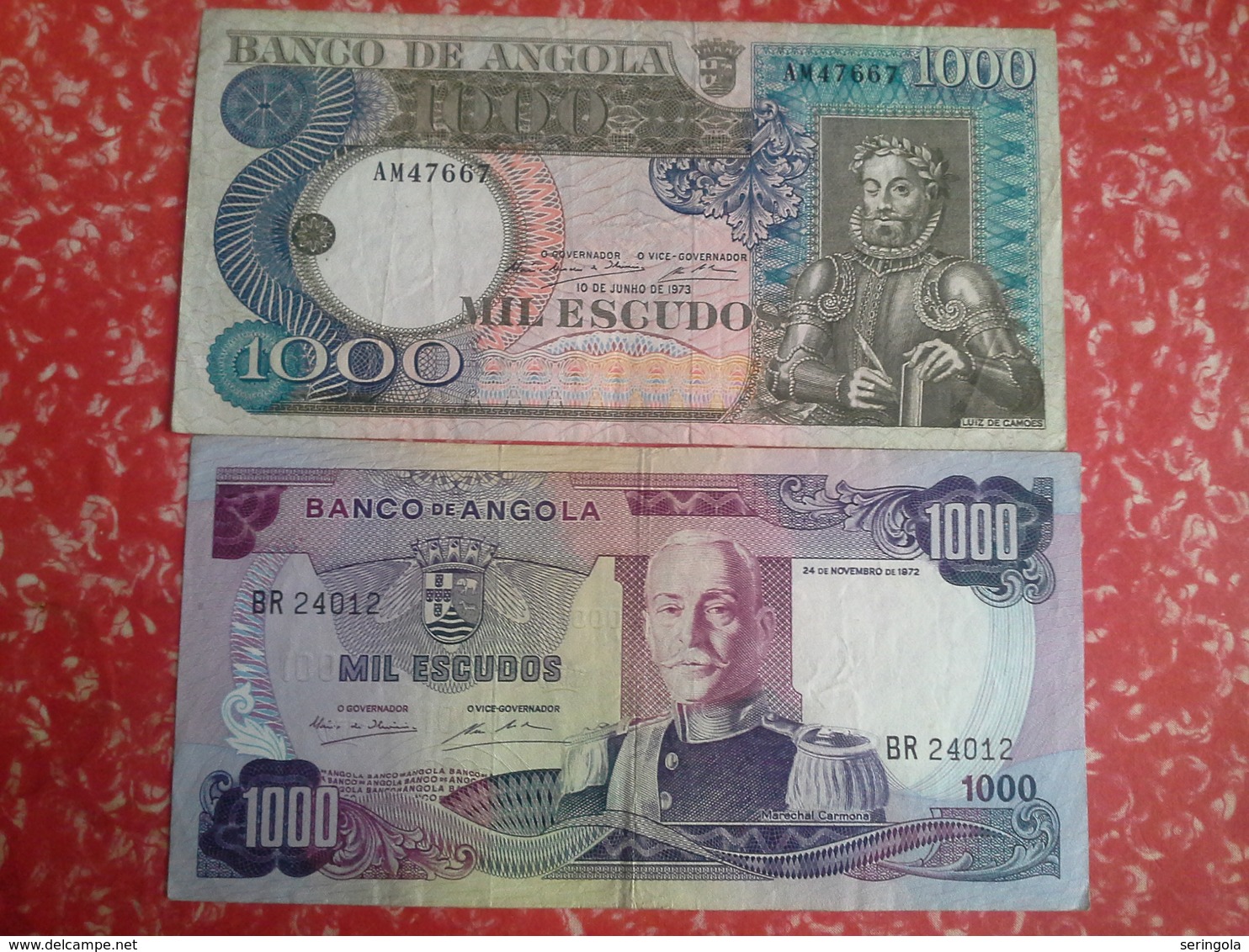 Lot 2   Bancnotes  1000, Escudos Angola Portuguesa - Portugal