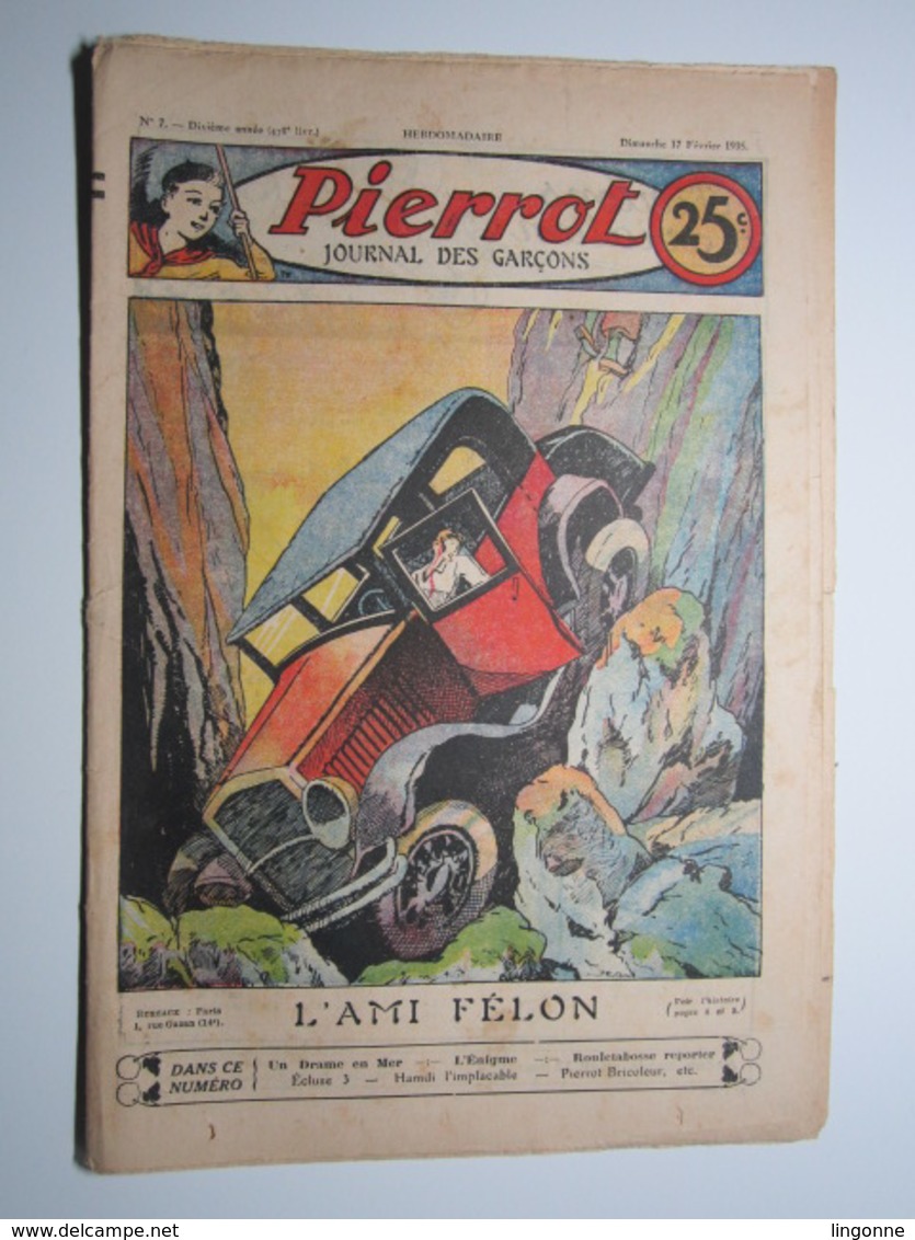 17 Février 1935 PIERROT JOURNAL DES GARÇONS 25Cts - Pierrot