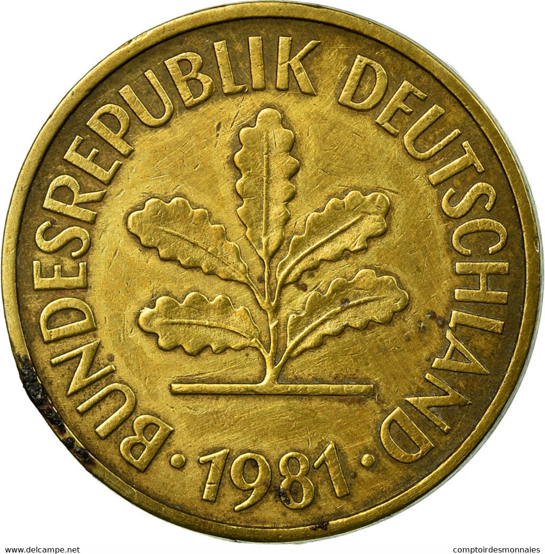 Monnaie, République Fédérale Allemande, 5 Pfennig, 1981, Karlsruhe, TB+ - 5 Pfennig