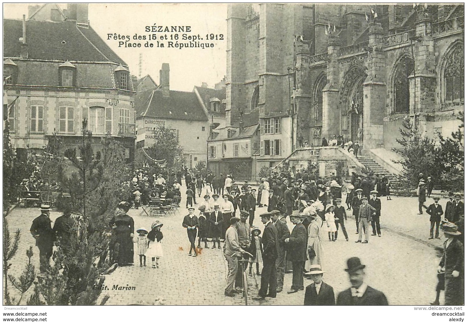 WW 51 SEZANNE. Fêtes De 1912 Sur La Place De La République - Sezanne