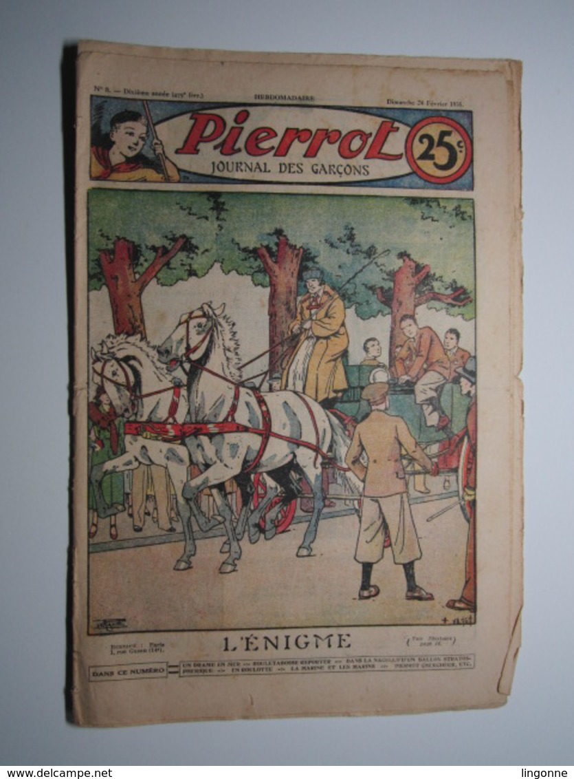 24 Février 1935 PIERROT JOURNAL DES GARÇONS 25Cts - Pierrot