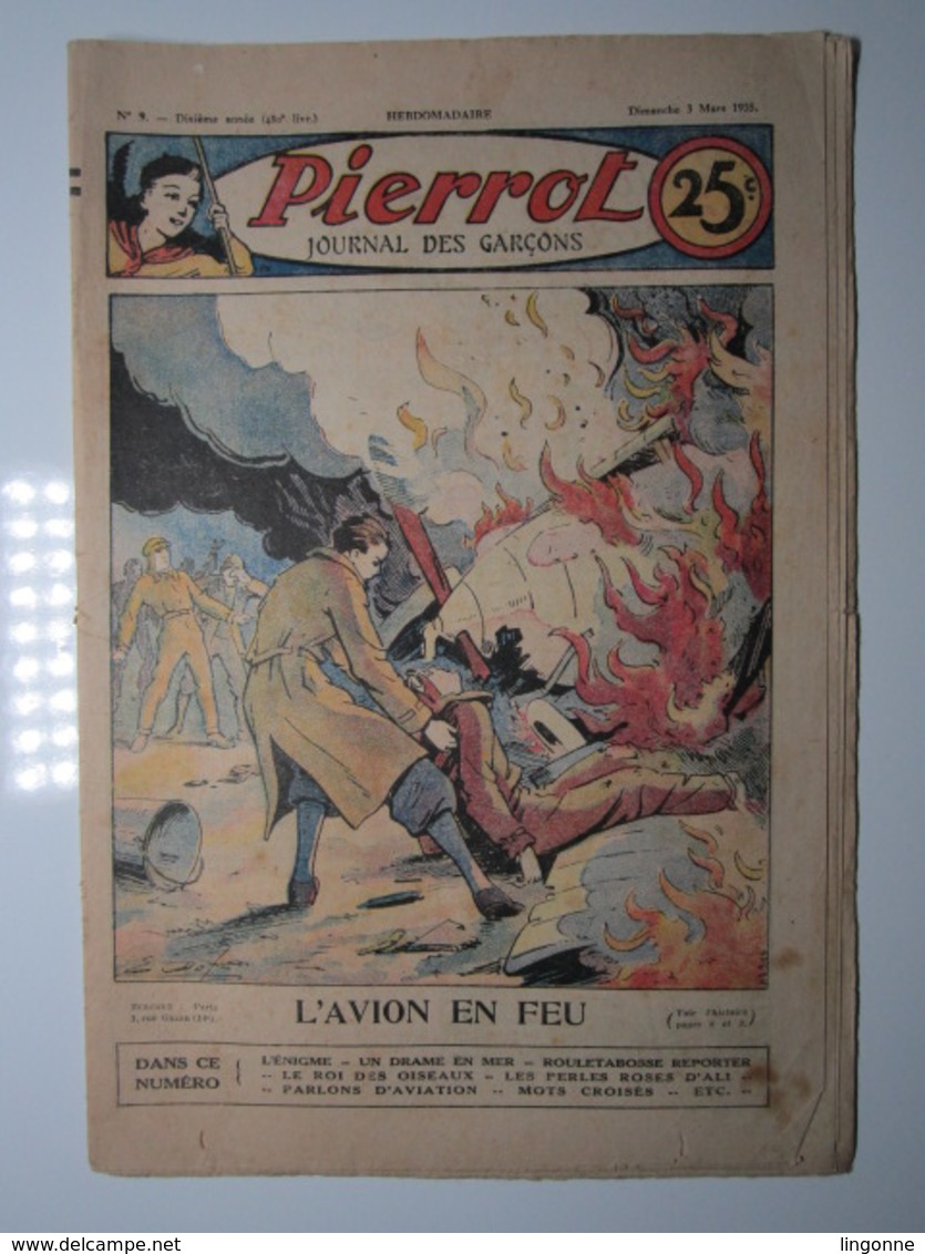 03 Mars 1935 PIERROT JOURNAL DES GARÇONS 25Cts - Pierrot