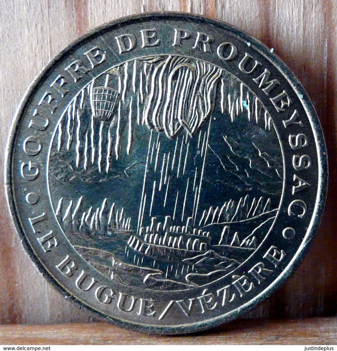 MEDAILLE TOURISTIQUE MILLENIUM MONNAIE DE PARIS GOUFFRE DE PROUMEYSSAC LE BUGUE VEZERE 2001 - 2001