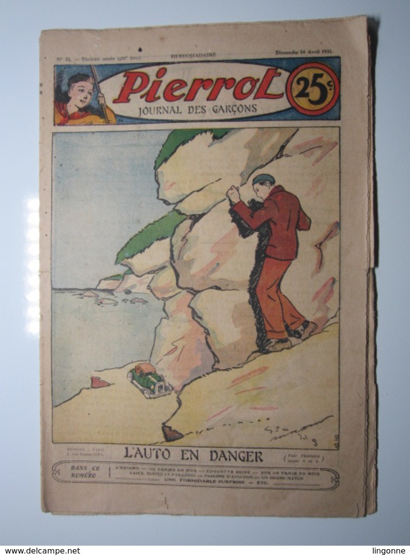 14 Avril 1935 PIERROT JOURNAL DES GARÇONS 25Cts - Pierrot